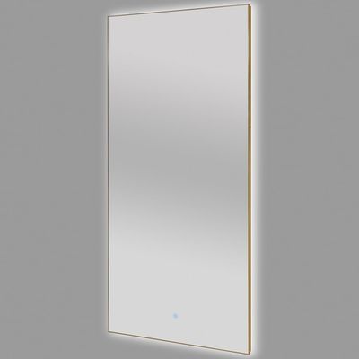 Pibbs Lucia 72 LED Backlit Full-Length Salon Mirror - Gold Frame, Dimmable Integrated Lighting, Wall Mount, Energy Efficient, Ready to Hang, On/Off Button - PIB-16MIR