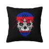 QIKLMMA Creative Cambodia Patriot Skull National Flag Throw Pillow Covers 18x18 Inch Double-Sided Cushion Cases Farmhouse Home Decor for Couch Bed Sofa, White, 3220044 view 1