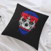 QIKLMMA Creative Cambodia Patriot Skull National Flag Throw Pillow Covers 18x18 Inch Double-Sided Cushion Cases Farmhouse Home Decor for Couch Bed Sofa, White, 3220044 view 2