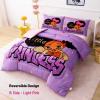 GRAT TIOC Little Black Girl Comforter Set Twin,Black Girl Magic Bedding Set,Cute Afro Peekaboo Comforter Set,Melanin Princess Bed Bedroom Sets view 2