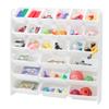 UNiPLAY 6 Tier Toy Storage Organizer with 27 Removable Bins, Re-Configurable Base, Multi-Functional for Books, Building Blocks, School Materials, Toys, or Garage Storage with Baseplate Board Frame view 1