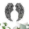 HomeLoft Basics Wall Angel Wings - Modern Wall Angel Wings Sculpture | Wall Angel Wings Decoration with Led Lights, Glowing Wing Art Indoor Outdoor Wall Hanging for Home, Bedroom, Living Room, Garden, ofice view 1