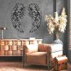HomeLoft Basics Wall Angel Wings - Modern Wall Angel Wings Sculpture | Wall Angel Wings Decoration with Led Lights, Glowing Wing Art Indoor Outdoor Wall Hanging for Home, Bedroom, Living Room, Garden, ofice view 3
