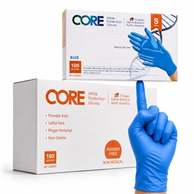 CoreGloves Gloves Disposable Latex Free Powder Free, Nitrile Gloves, Work Food grade Cleaning Mechanic Tattoo Lab - Medium