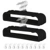 Pants Hangers Non Slip - 20 Pack Velvet Hangers for Closet - Thin Space Saving Clothes Hanger - Strong, Durable, Perchas Terciopelo with 360 Rotatable Hook for Jean, Tank Top, Bra, Shorts (Black) view 1