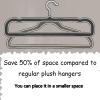 Pants Hangers Non Slip - 20 Pack Velvet Hangers for Closet - Thin Space Saving Clothes Hanger - Strong, Durable, Perchas Terciopelo with 360 Rotatable Hook for Jean, Tank Top, Bra, Shorts (Black) view 2