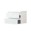 29'' Wall Mounted Single Bathroom Vanity in Gloss White with White Solid Surface Vanity Top view 2