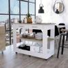 GOWE Rockaway 2-Drawer 2-Shelf Kitchen Island White and Light Oak view 1