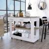 GOWE Rockaway 2-Drawer 2-Shelf Kitchen Island White and Light Oak view 2