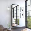 GOWE Leto Wall Mounted Shoe Rack with Mirror, Single Door, Capacity for Ten Shoes -Black view 1