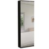 GOWE Leto Wall Mounted Shoe Rack with Mirror, Single Door, Capacity for Ten Shoes -Black view 4