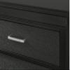 1pc Modern Glam Style Two Drawers Nightstand Black Finish Solid Wood Crystal-Like Button Tufted view 4