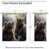 18TH CROZY Bear Blackout Curtains for Girls Boy Home Decor, Rustic Wildlife Forest Animal Hunting Grommet Thermal Insulated Drapes Darkening Window Curtain for Bedroom Living Room, 72 x 63 Inch view 3