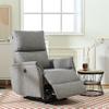 Electric Power Recliner Chair,Upholstered Foam Lounge Single Sofa,Reclining Chair with USB Charging Ports,Home Theater Seating, Living Room Bedroom, Gray view 1