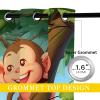 18TH CROZY Funny Monkey Blackout Curtains for Girls Boy Home Decor, Cute Nature Forest Wildlife Animals Grommet Thermal Insulated Drapes Darkening Window Curtain for Bedroom Living Room, 42 x 63 Inch view 4