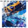 18TH CROZY Race Car Blackout Curtains for Girls Boy Home Decor, Racing Sports Speed Racing Game Grommet Thermal Insulated Drapes Darkening Window Curtain for Bedroom Living Room, 63 x 63 Inch view 1