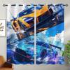 18TH CROZY Race Car Blackout Curtains for Girls Boy Home Decor, Racing Sports Speed Racing Game Grommet Thermal Insulated Drapes Darkening Window Curtain for Bedroom Living Room, 63 x 63 Inch view 2