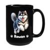 Alaskan Malamute Dog Cups, Cute Alaskan Malamute Dog Tea Mug, Personalized Alaskan Malamute Dog Mugs With Name Gifts, Dog Owner Black Travel Mug 11oz 15oz, Alaskan Malamute Dog Dad Mom Mugs Gift view 1
