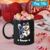 Alaskan Malamute Dog Cups, Cute Alaskan Malamute Dog Tea Mug, Personalized Alaskan Malamute Dog Mugs With Name Gifts, Dog Owner Black Travel Mug 11oz 15oz, Alaskan Malamute Dog Dad Mom Mugs Gift view 4
