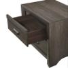 1pc Contemporary Nightstand End Table with Two Storage Drawers Brown Gray Finish Bedroom Wooden Furniture view 3