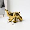 SHIDXIB 2Pcs Gold Home Decor Balloon Figurine Small Ceramic Animal Elephant and Dog Statue Handmade Sculpture Ornament view 2