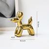 SHIDXIB 2Pcs Gold Home Decor Balloon Figurine Small Ceramic Animal Elephant and Dog Statue Handmade Sculpture Ornament view 3