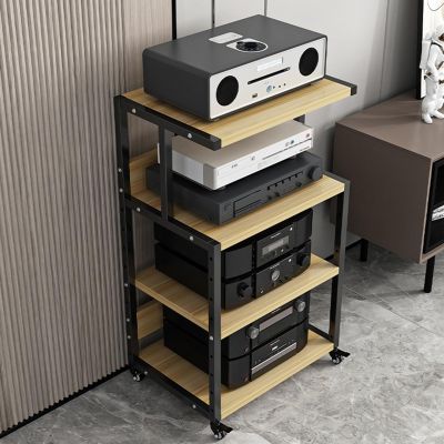 AErosx Media Storage Cabinet, Corner TV Cabinet, Audio Video Media Stand Cabinet with 4 Shelves, Modern AV Cabinet, Storage for Entertainment Stereo Component