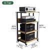 AErosx Media Storage Cabinet, Corner TV Cabinet, Audio Video Media Stand Cabinet with 4 Shelves, Modern AV Cabinet, Storage for Entertainment Stereo Component view 2