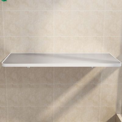 Folding Drop-Leaf Wall Table, Fold Down Dining Table, Wall Mounted Breakfast Bar Table Stainless Steel, Floating Laptop Computer Desk, Foldable Laundry Shelf (Size : L40xW25cm/L16xW10in)