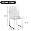GOWE Set of 4 Dining Chairs, White Dining Chair Set, PU Material high backrest Seats and Sturdy Leg Chairs, Suitable for Restaurants, Kitchens, Living Rooms view 4