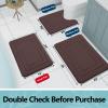 Arotive Memory Foam Bathroom Rug Mat 44x24, Ultra Soft and Absorbent Bath Mat, Machine Wash Dry, Comfortable Bath Rug Carpet for Bathroom Floor, Tub and Shower, Brown view 2