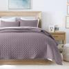 HORIMOTE HOME Quilt Twin Size Grayish Purple, Lightweight Quilt for Summer Ultra-Soft Microfiber Modern Style Quilted Clouds Pattern Bedspread Quit Set 2 Pieces (1 Quilt and 1 Pillow Sham) view 1