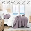 HORIMOTE HOME Quilt Twin Size Grayish Purple, Lightweight Quilt for Summer Ultra-Soft Microfiber Modern Style Quilted Clouds Pattern Bedspread Quit Set 2 Pieces (1 Quilt and 1 Pillow Sham) view 2