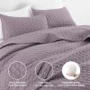 HORIMOTE HOME Quilt Twin Size Grayish Purple, Lightweight Quilt for Summer Ultra-Soft Microfiber Modern Style Quilted Clouds Pattern Bedspread Quit Set 2 Pieces (1 Quilt and 1 Pillow Sham) view 3