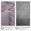 HORIMOTE HOME Quilt Twin Size Grayish Purple, Lightweight Quilt for Summer Ultra-Soft Microfiber Modern Style Quilted Clouds Pattern Bedspread Quit Set 2 Pieces (1 Quilt and 1 Pillow Sham) view 4