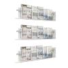 Magazine Holder Brochure Holder Home Office Magazine Rack Wall Mounted, 3 Packs Acrylic Clear Bookshelf Storage Stand, Literature File Newspaper Book Rack ( Color : Lengths , Size : 40cm(15.7in) ) view 1