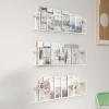 Magazine Holder Brochure Holder Home Office Magazine Rack Wall Mounted, 3 Packs Acrylic Clear Bookshelf Storage Stand, Literature File Newspaper Book Rack ( Color : Lengths , Size : 40cm(15.7in) ) view 2