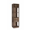 GOWE Media Tower, Display Storage Cabinet with Two Drawers and Open Shelving- Walnut Oak view 4