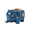 SUREK Fashion Desktop Tissue Box Cover Ceramic Tissue Box Holder Elephant Tissue Box Dispenser Cute Napkin Holder Creative Tissue Case Refillable, Dark Blue view 1
