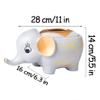 SUREK Fashion Desktop Tissue Box Cover Ceramic Tissue Box Holder Elephant Tissue Box Dispenser Cute Napkin Holder Creative Tissue Case Refillable, Dark Blue view 2