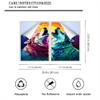 Dunmat Abstract Howling Wolf Window Privacy Film Colorful Forest Animals Stained Glass Window Coverings Self-Adhesive Glass Sticker Frosted Window Film for Home Office Stores 17.7Wx23.6L-inch x2 Pcs view 2