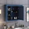 35'' x 28'' Royal Blue Wall Mounted Bathroom Storage Cabinet, Modern Bathroom Wall Cabinet with Mirror, Mirror Cabinet with 6 Open Shelves (Not Include Bathroom Vanity) view 4
