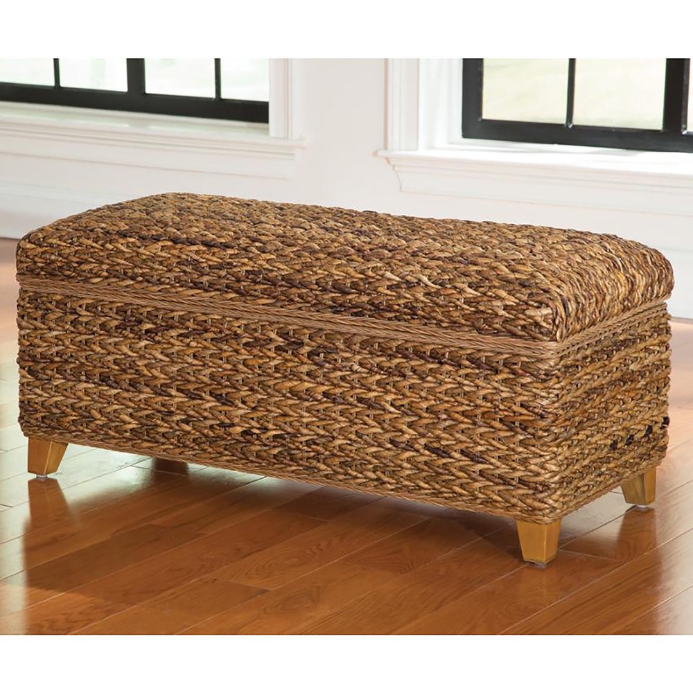GOWE Amber Woven Banana Leaf Storage Trunk