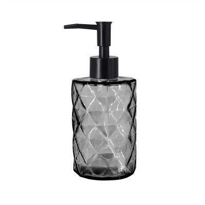 thalo Soap Dispensers Bottle 330ML Gray Glass Lotion Bottle Household Shampoo Bath Gel Separate Bottle Press Type Pump Bottle Soap and Lotion Dispenser Dish Soap Dispenser