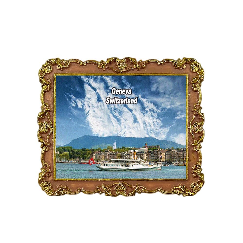 Geneva Switzerland Refrigerator Magnet Travel 3D Souvenir Fridge Decoration Magnetic Sticker Craft Collection