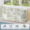 Sage Green Leaves Indoor Air Conditioner Cover for Window Units, Double Insulation Adjustable Waterproof Indoor AC Cover with Elastic Straps 21'' x 15'' x 3.5'' Wildflower Herbs Floral Spring Summer view 4