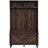 GOWE U-Can Hall Tree with 4 Hooks, Coat Hanger, Entryway Bench, Storage Bench, 3-in-1 Design, 40INCH, for Entrance, Hallway view 3