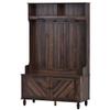 GOWE U-Can Hall Tree with 4 Hooks, Coat Hanger, Entryway Bench, Storage Bench, 3-in-1 Design, 40INCH, for Entrance, Hallway view 4