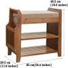 HAOKAZLBR Shoe Bench for Living Room, Entryway Bench, Shoe Rack Bench at The Door, Household Shoe Cabinet with Soft Cushion, Footstool at The Foot of The Bed in The Bedroom ( Size : 62*29.5*49.5cm ) view 3