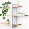 SUMGAR Floating Shelves White for Wall Mounted Shelving Unit All Pine Wood 3 Tier Large Shelf for Bedroom Living Room Office Bathroom Home Decoration Storage Plant Photo Display Modern 20in view 1